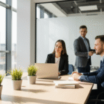 Zespól agencji marketingowej Mayko podczas planowania strategii dla klienta w Białymstoku